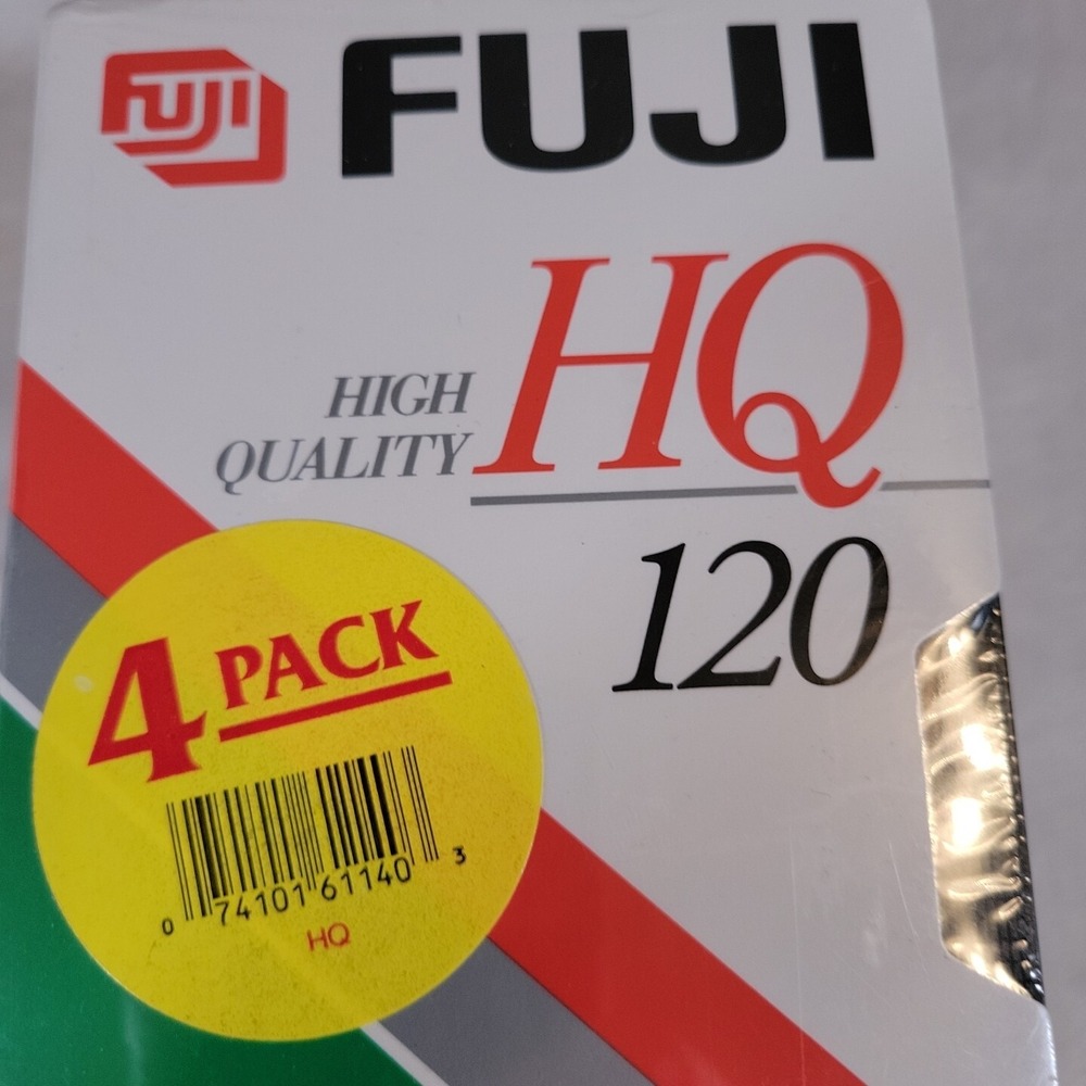 FUJI 4 Pack Blank VHS Video Tapes 6Hours HQ 120 NEW & Sealed‎ FUJIFILM T-120 - Picture 2 of 7